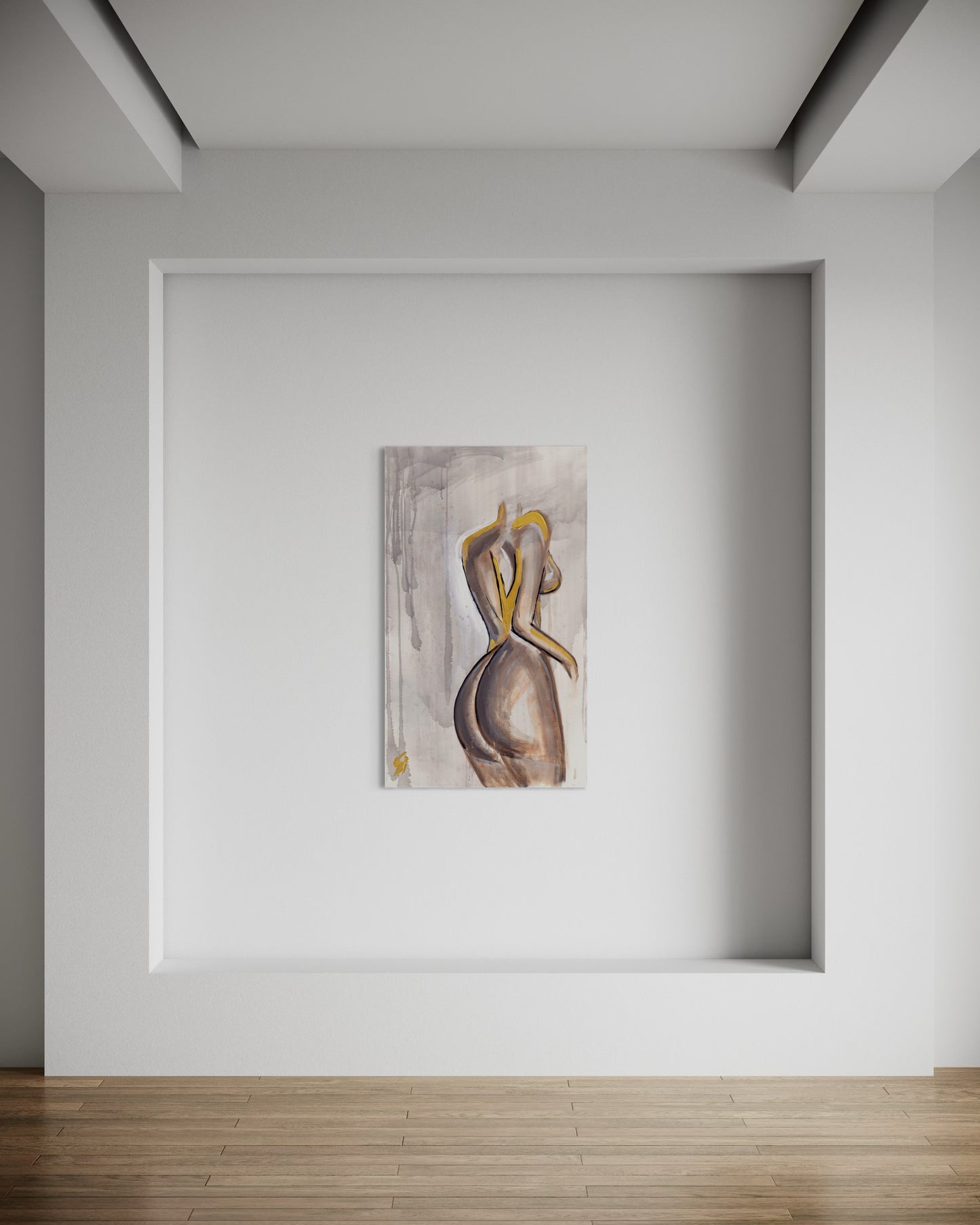 Die Frau in Gold - Print (Auf Leinwand)